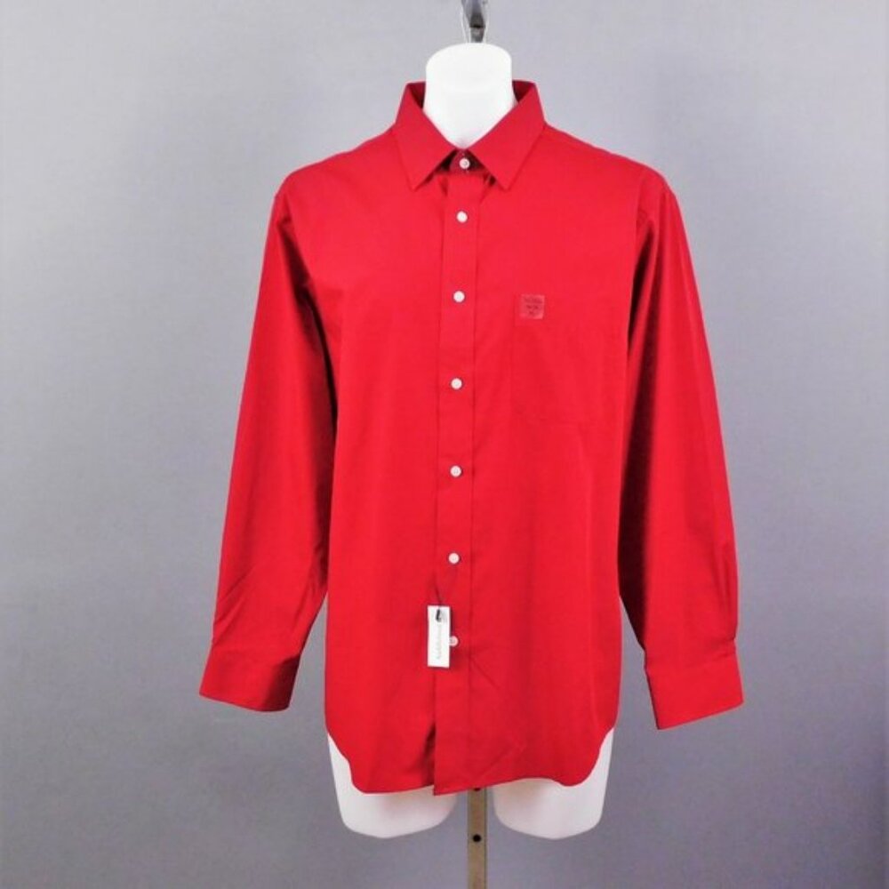Saddlebred‎ Men Dress Shirt Red 17-17.5